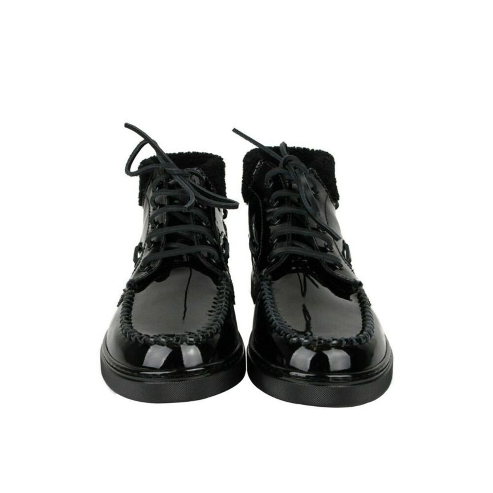 Saint Laurent Men's Black Patent Leather Hi Top Sneakers (40 EU / 7 US) - Picture 3 of 8